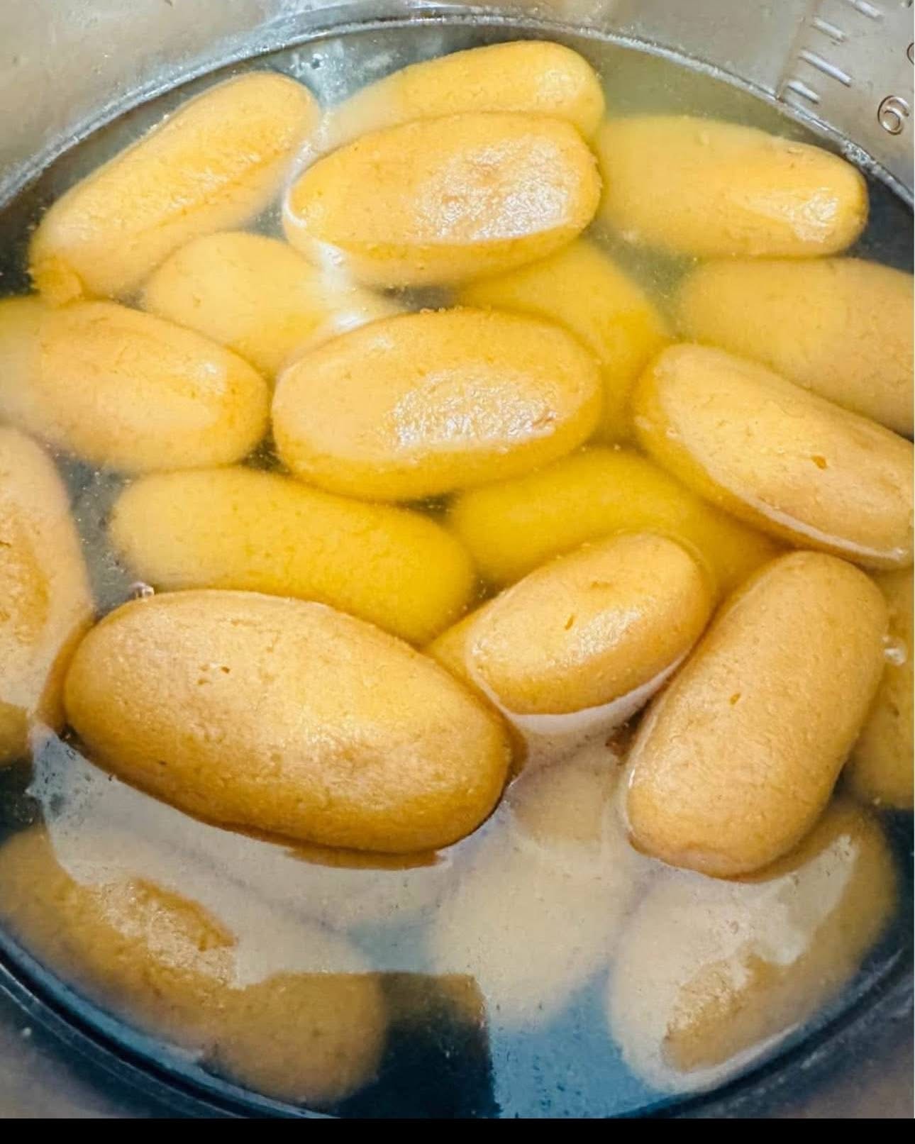 Cham Cham — oblong Bengali sweets coated in coconut